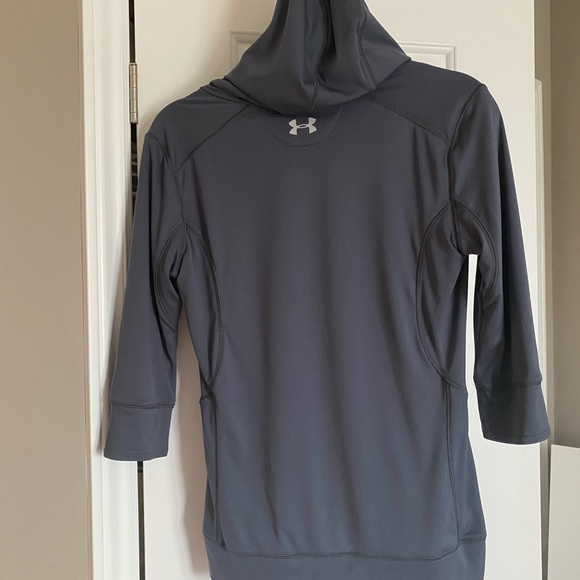 UA warmup hoodie 3/4 sleeve slate grey - Picture 2 of 3